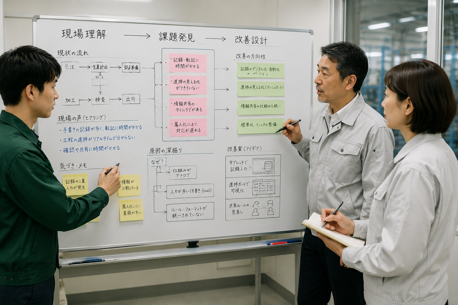現場での改善会議の様子